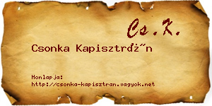 Csonka Kapisztrán névjegykártya