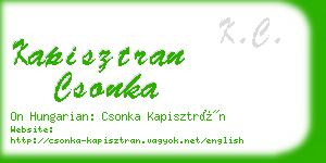 kapisztran csonka business card